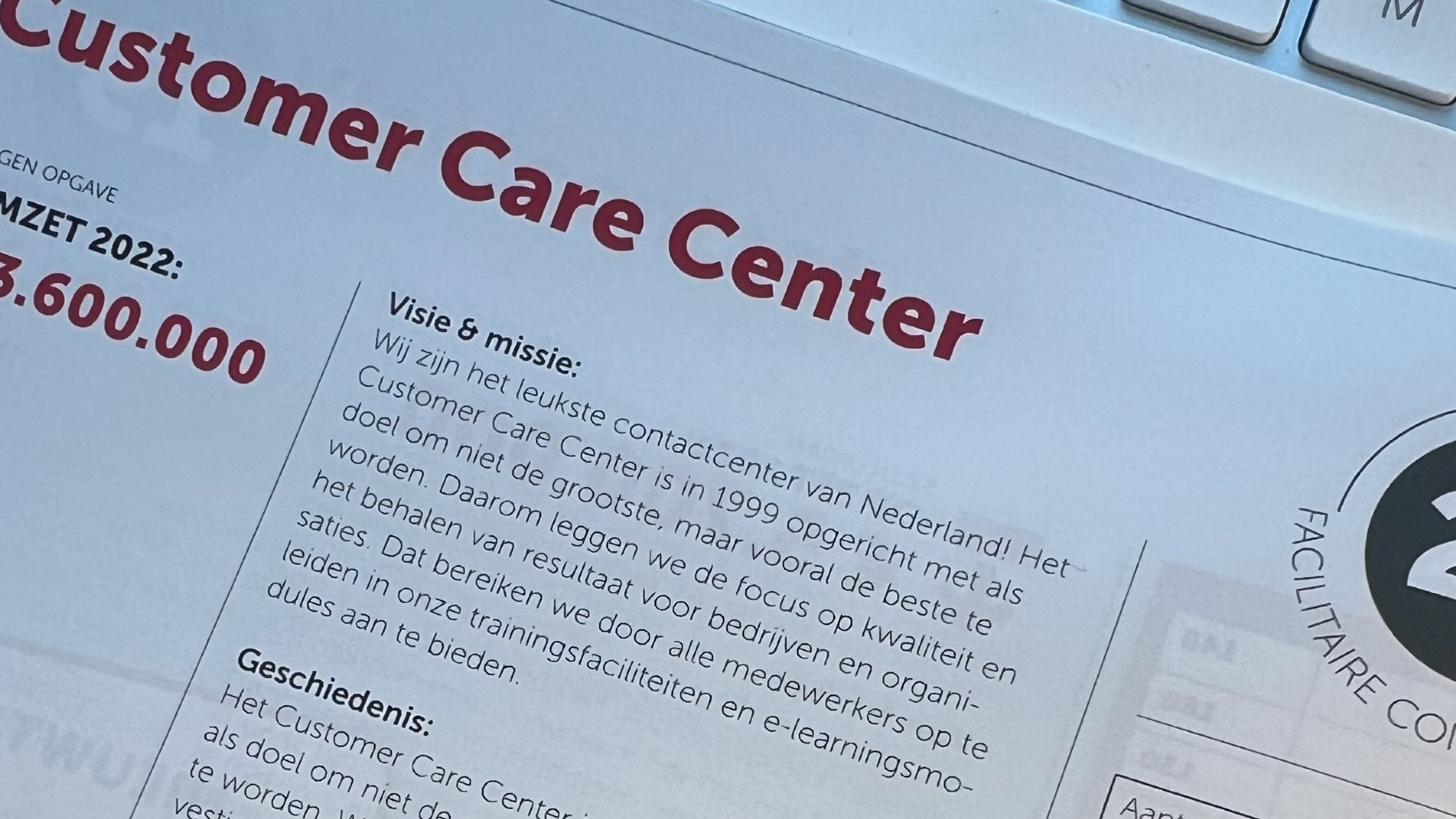 Faillissement Customer Care Center