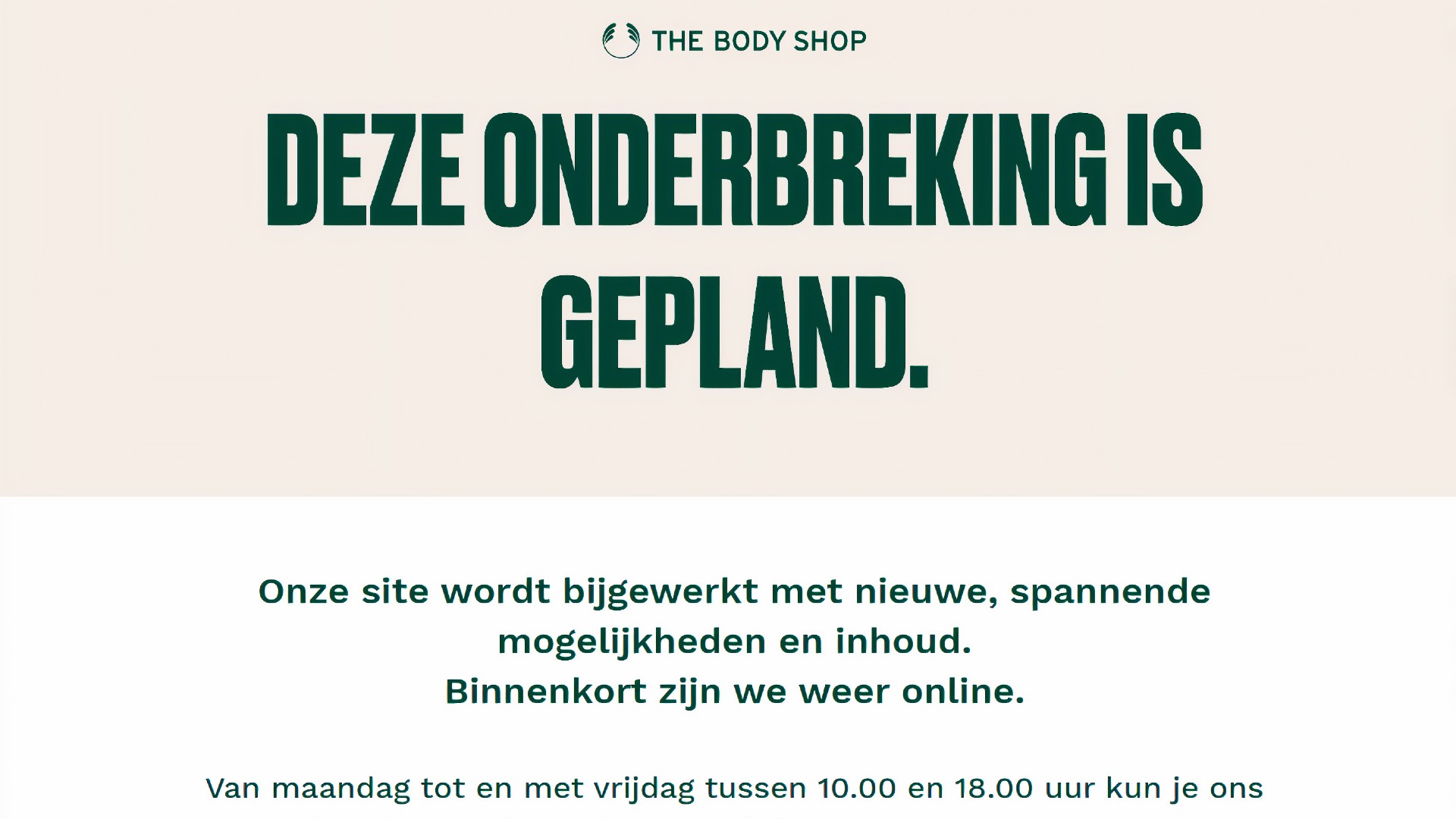 The Body Shop offline, problemen in andere landen