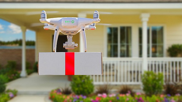 Pakketbezorgende drones 