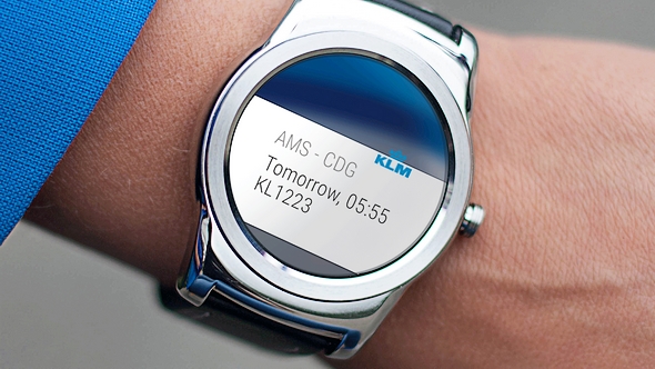 KLM lanceert app voor Android Smartwatch