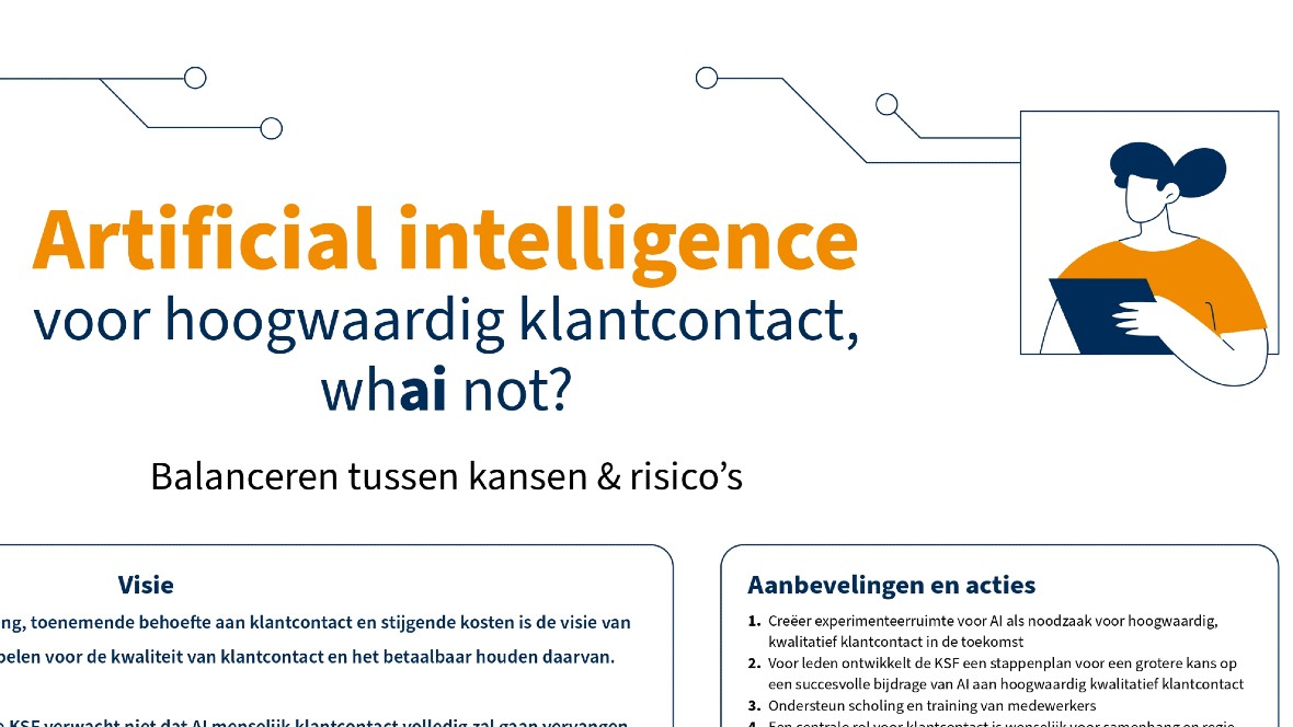 AI in klantcontact vraagt om centrale regie en ethische aanpak