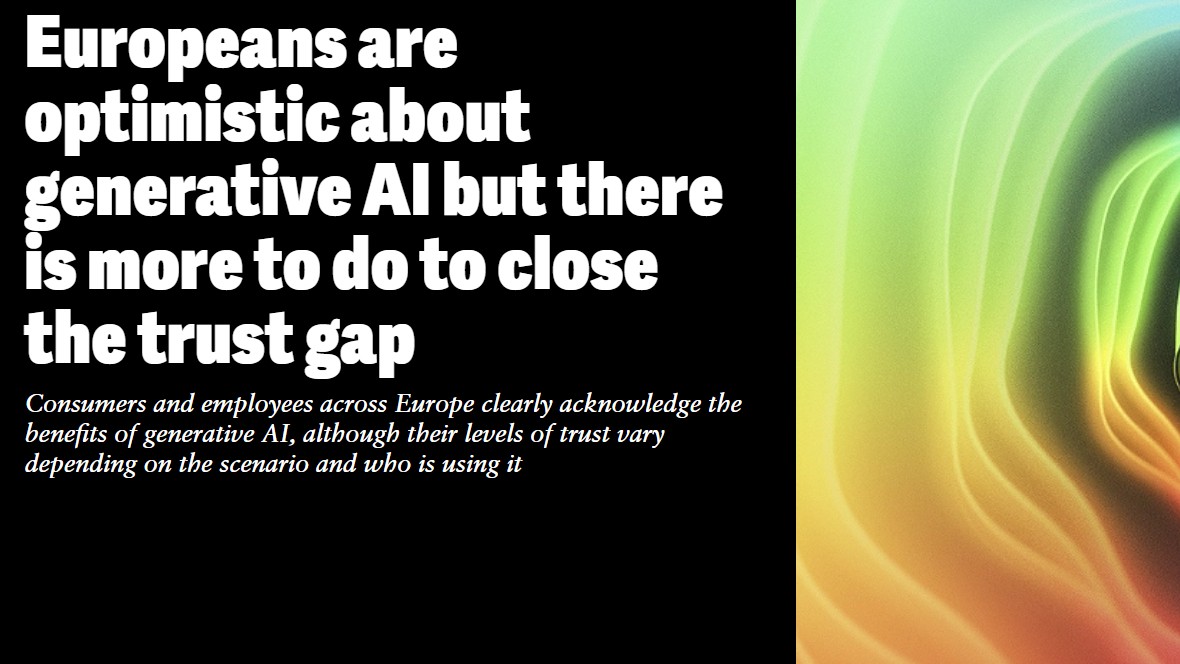 Europeanen optimistisch over generatieve AI, maar vertrouwen blijft uitdaging