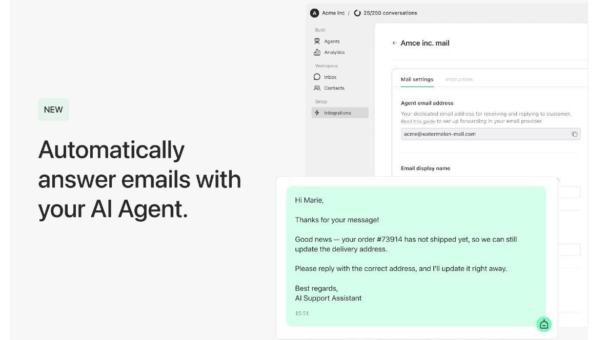 Watermelon verkort reactietijd e-mailafhandeling